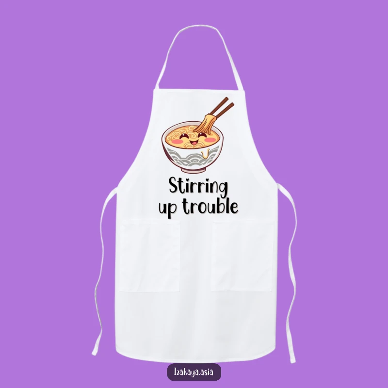 Funny Ramen Bowl Apron - Hilarious Kitchen Wear for Noodle Lovers