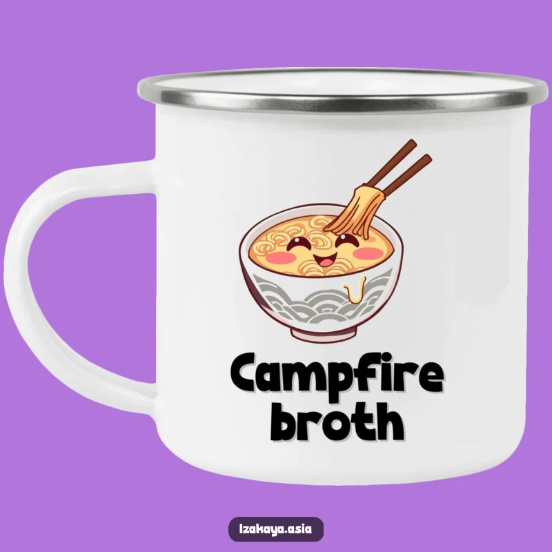 Funny Ramen Bowl Camping Mug - Hilarious Outdoor Drinkware for Noodle Adventures