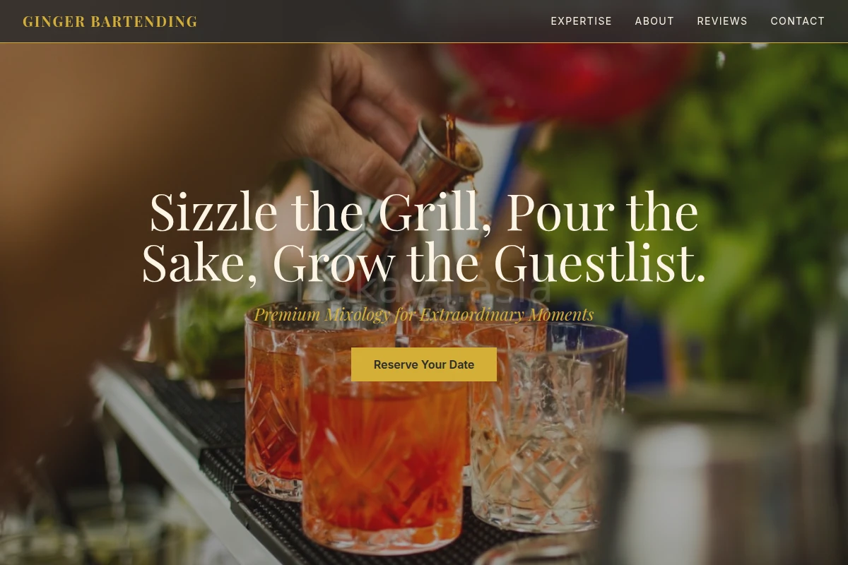 Ginger Bartending