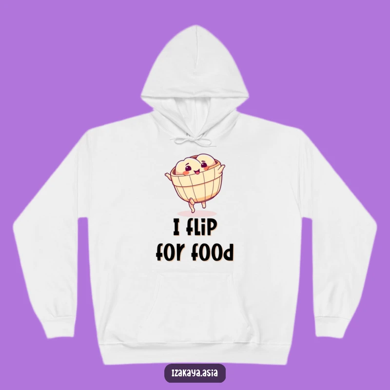 Funny Dim Sum Cartwheel Hoodie - Cozy & Hilarious Foodie Wear for Warm Laughs
