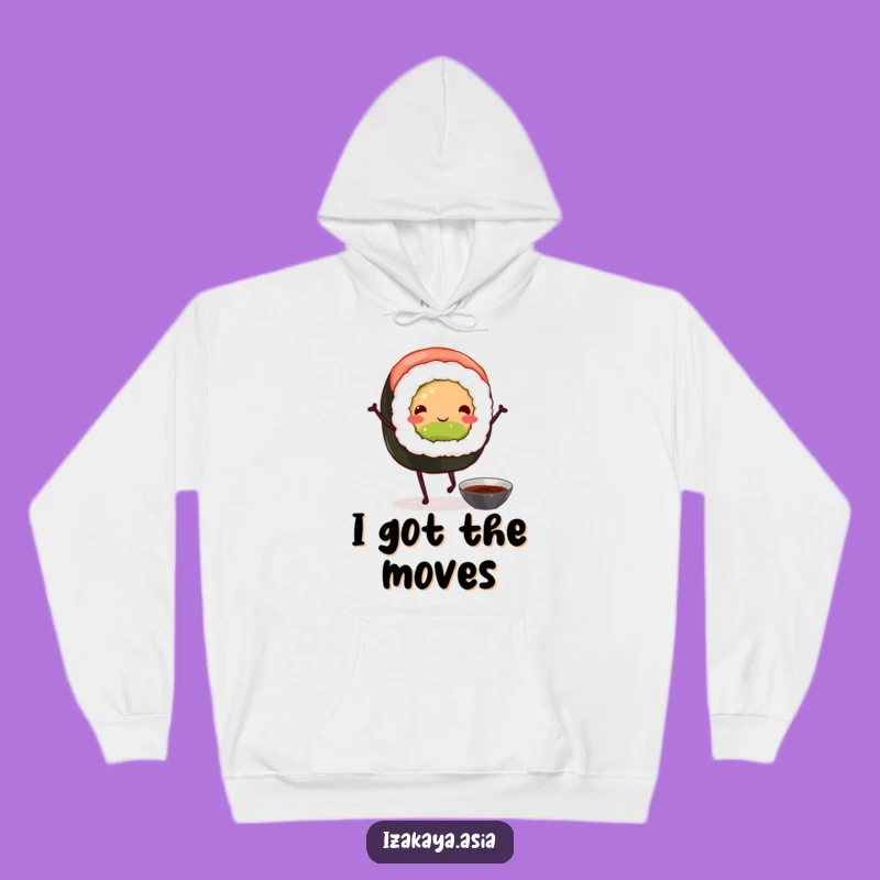 Funny Sushi Roll Hoodie - Comfy & Hilarious Japanese Food Wear for Laughs
