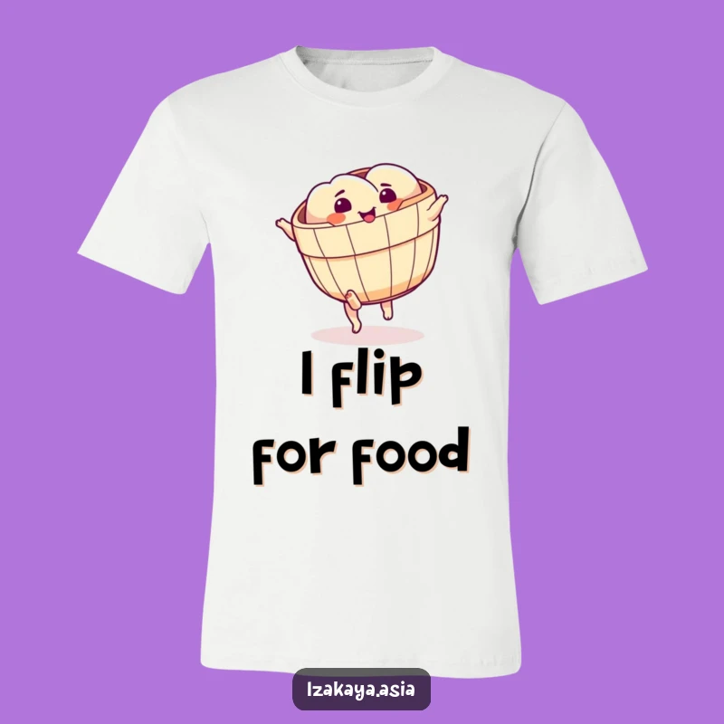 Funny Dim Sum Cartwheel T-Shirt - Hilarious Foodie Apparel for Playful Fun